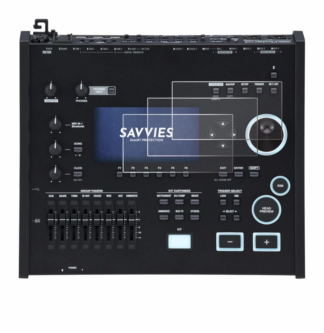 Image of the device Roland V71 with a wide variety of screen protectors.