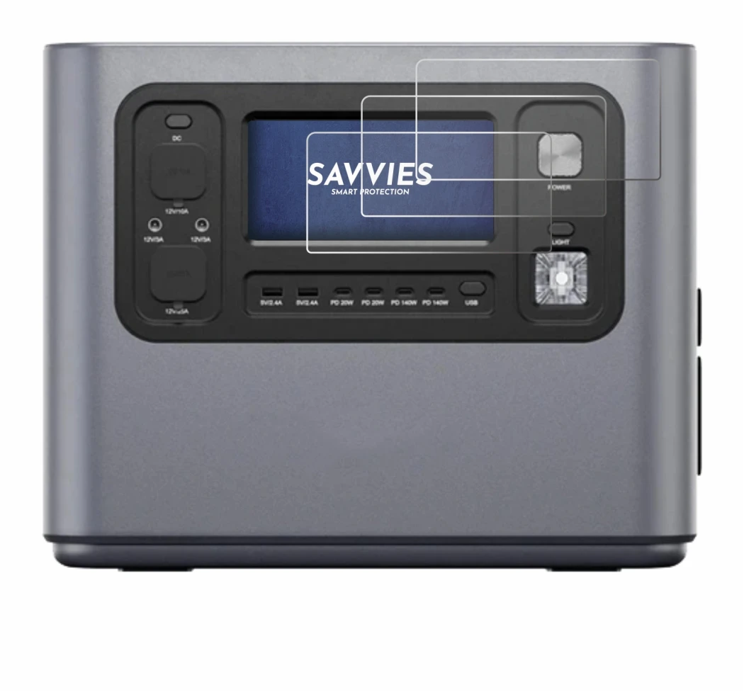 Image of the device Aferiy P280 with a wide variety of screen protectors.