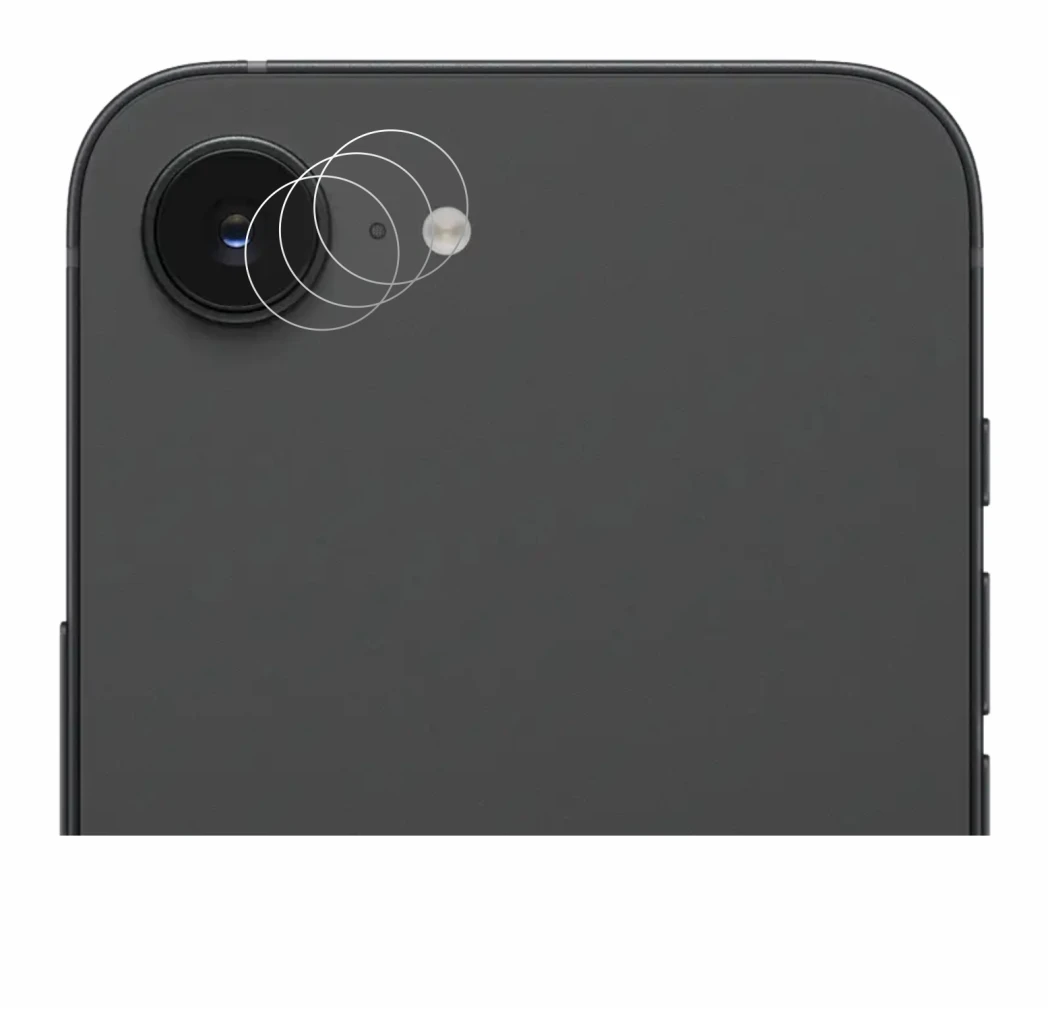 Image of the device Apple iPhone 17e (ONLY Camera Lens) with a wide variety of screen protectors.