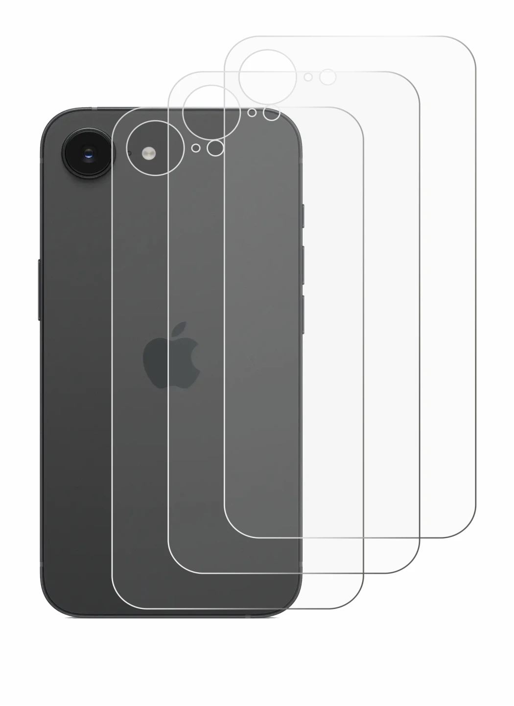 Image of the device Apple iPhone 17e (Back) with a wide variety of screen protectors.