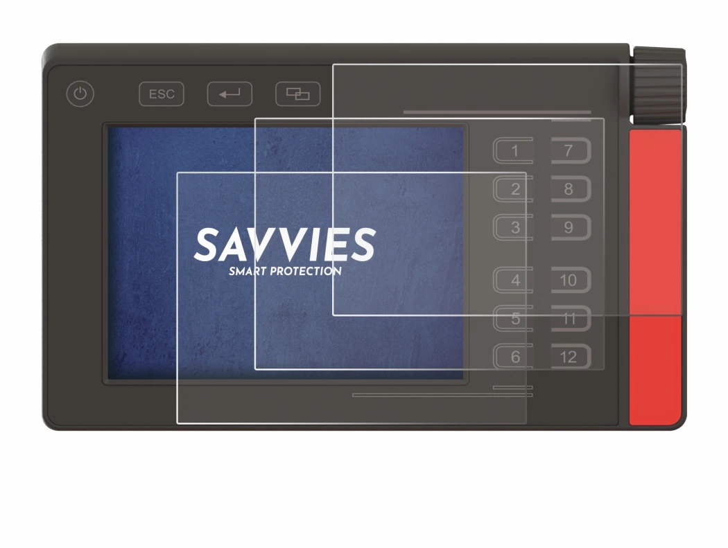 Image of the device Müller Elektronik SMART570 with a wide variety of screen protectors.