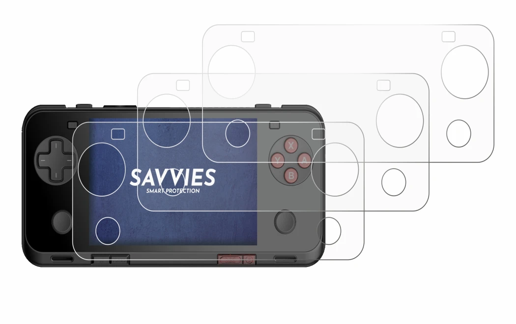 Image of the device Ayaneo Pocket ACE with a wide variety of screen protectors.