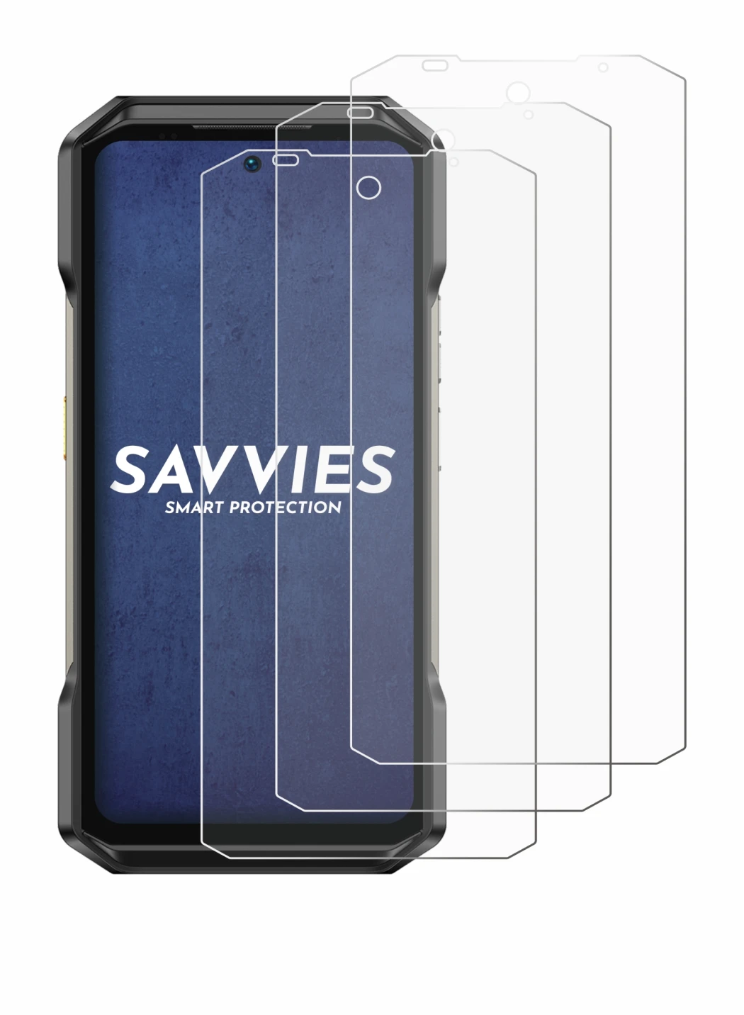 Image of the device Ulefone Armor 27T Pro Plus with a wide variety of screen protectors.
