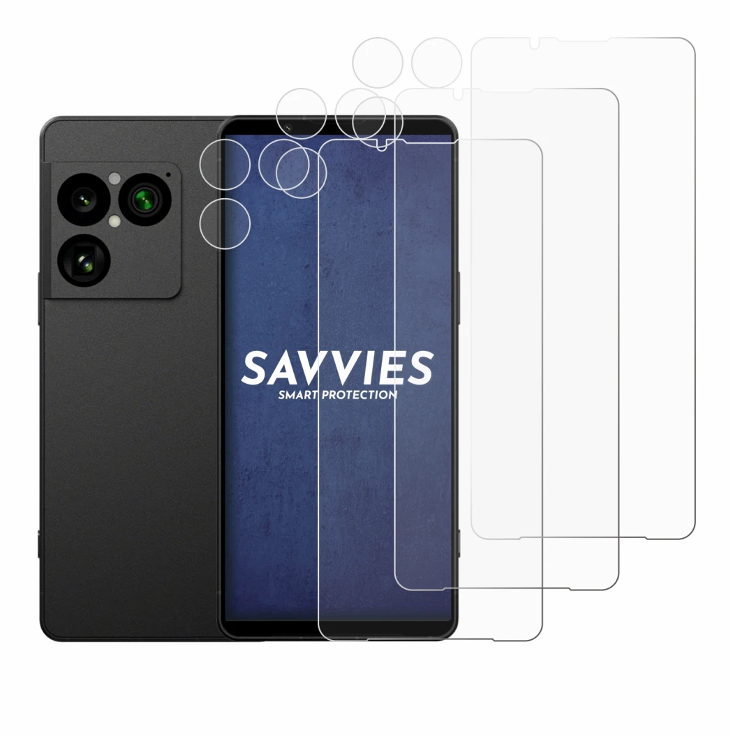 Image of the device Sony Xperia 1 VIII (Front+Camera) with a wide variety of screen protectors.