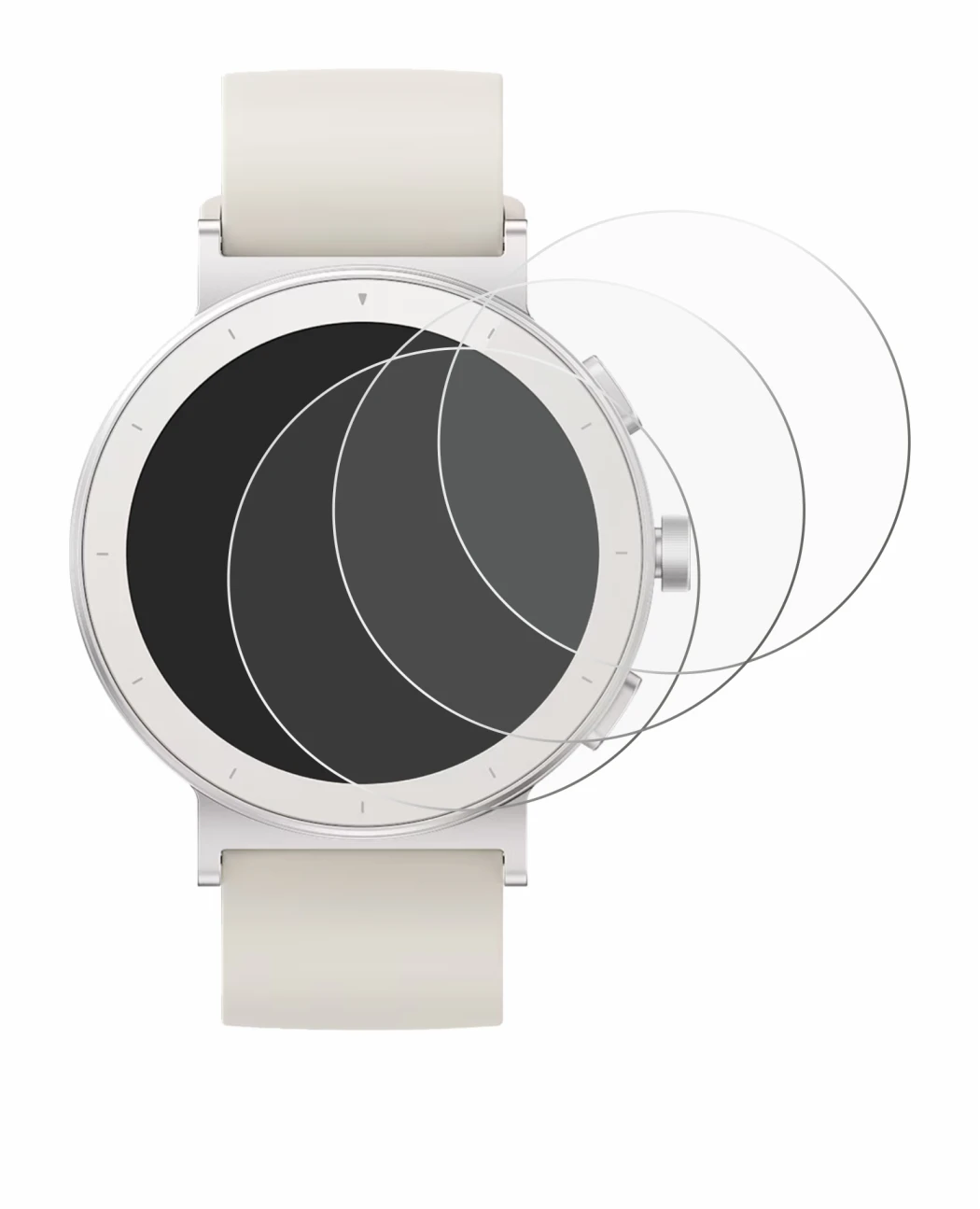 Image of the device realme Watch S5 with a wide variety of screen protectors.