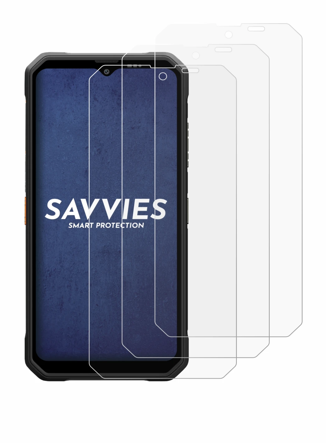 Image of the device Blackview Fort 2 with a wide variety of screen protectors.