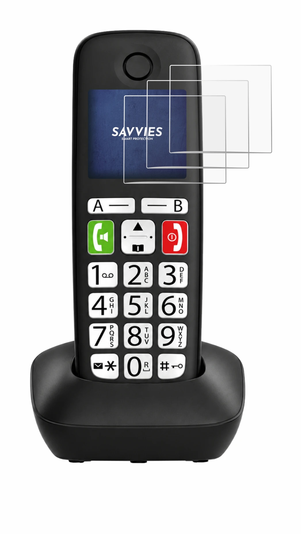 Image of the device Gigaset DL780 Plus with a wide variety of screen protectors.
