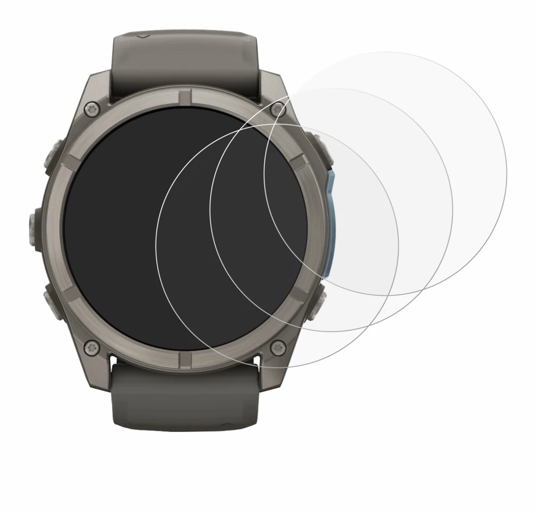 Image of the device Garmin Fenix 9 (51 mm) with a wide variety of screen protectors.