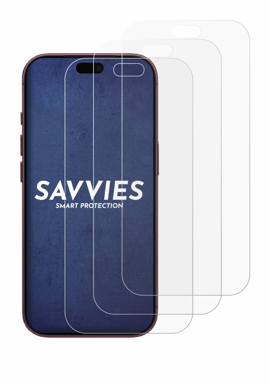 Image of the device Apple iPhone 18 Pro with a wide variety of screen protectors.