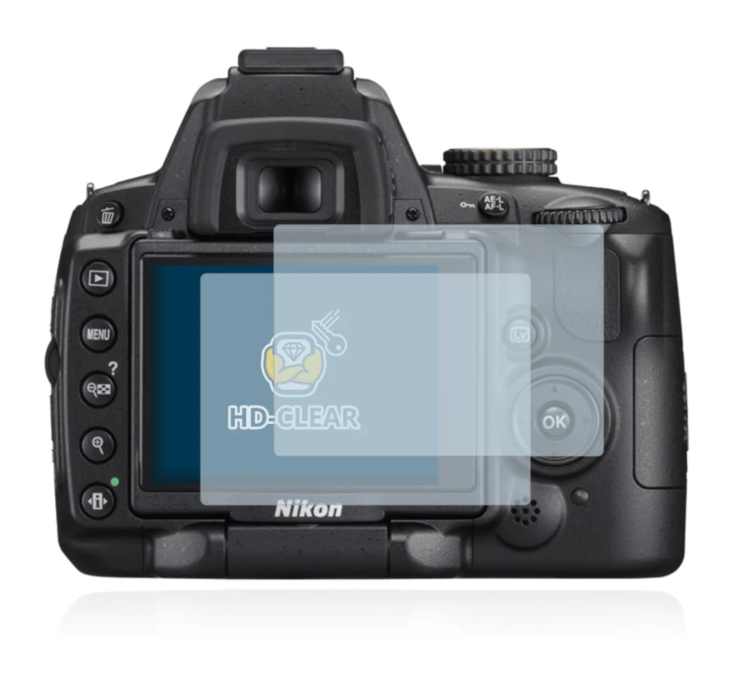 Image of the device Nikon D5000 with a wide variety of screen protectors.