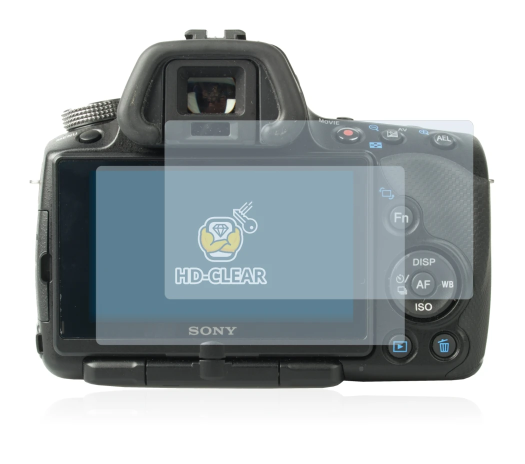 Image of the device Sony Alpha 55 (SLT-A55V) with a wide variety of screen protectors.