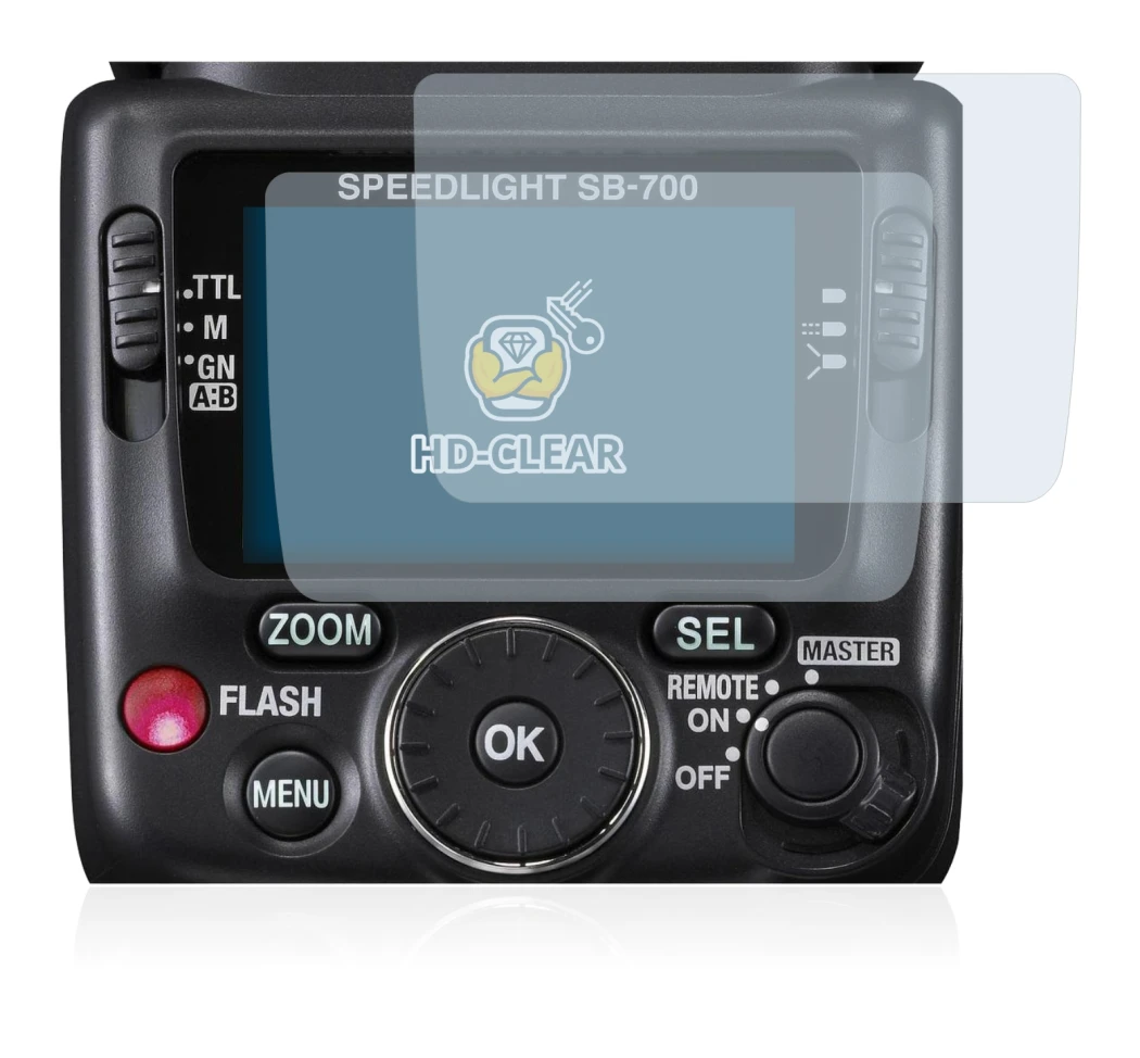 Image of the device Nikon SB-700 with a wide variety of screen protectors.