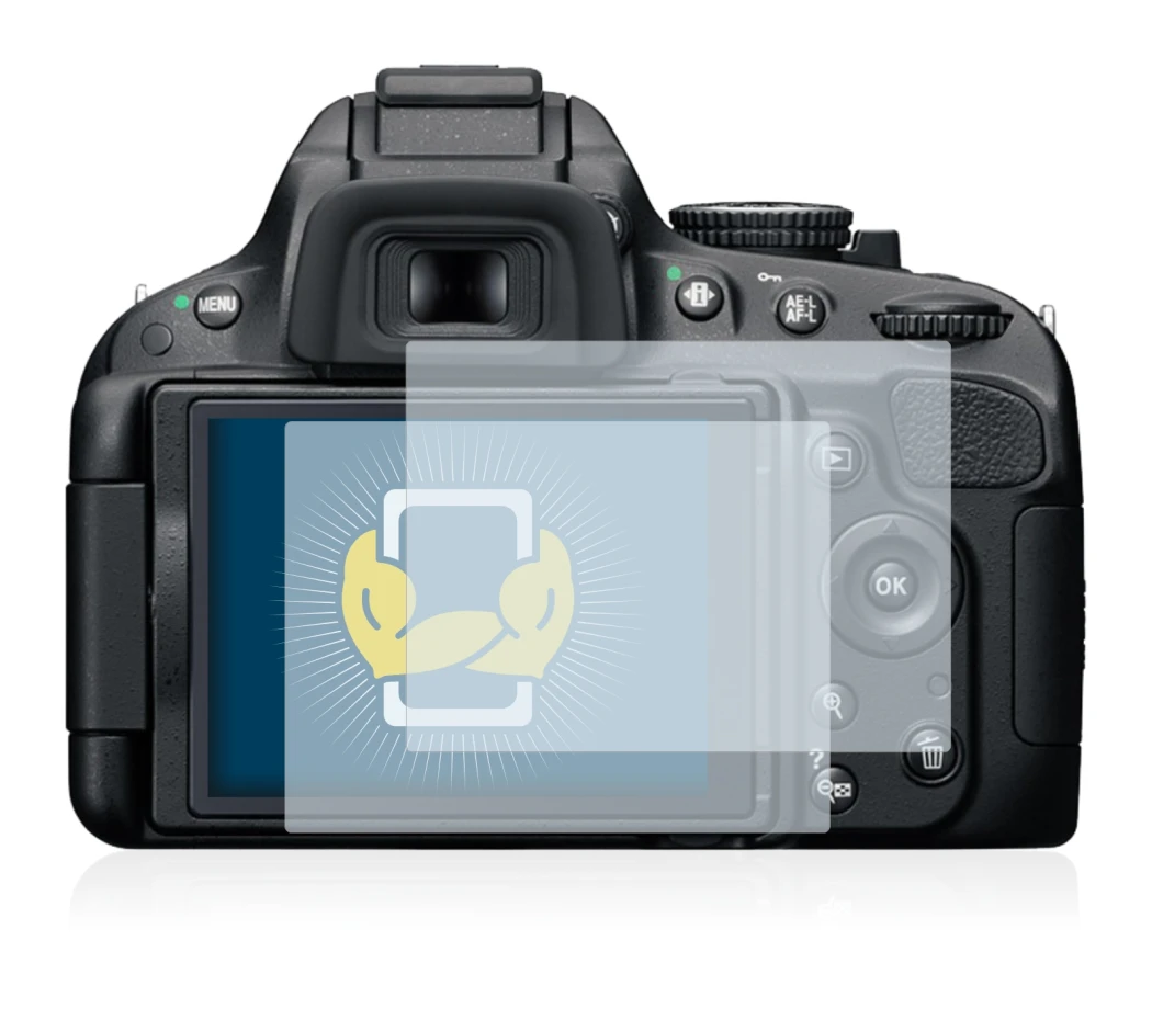 Image of the device Nikon D5100 with a wide variety of screen protectors.