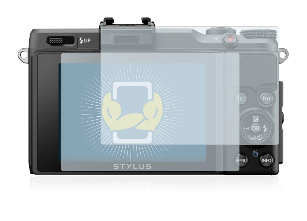 Image of the device Olympus Stylus XZ-2 with a wide variety of screen protectors.