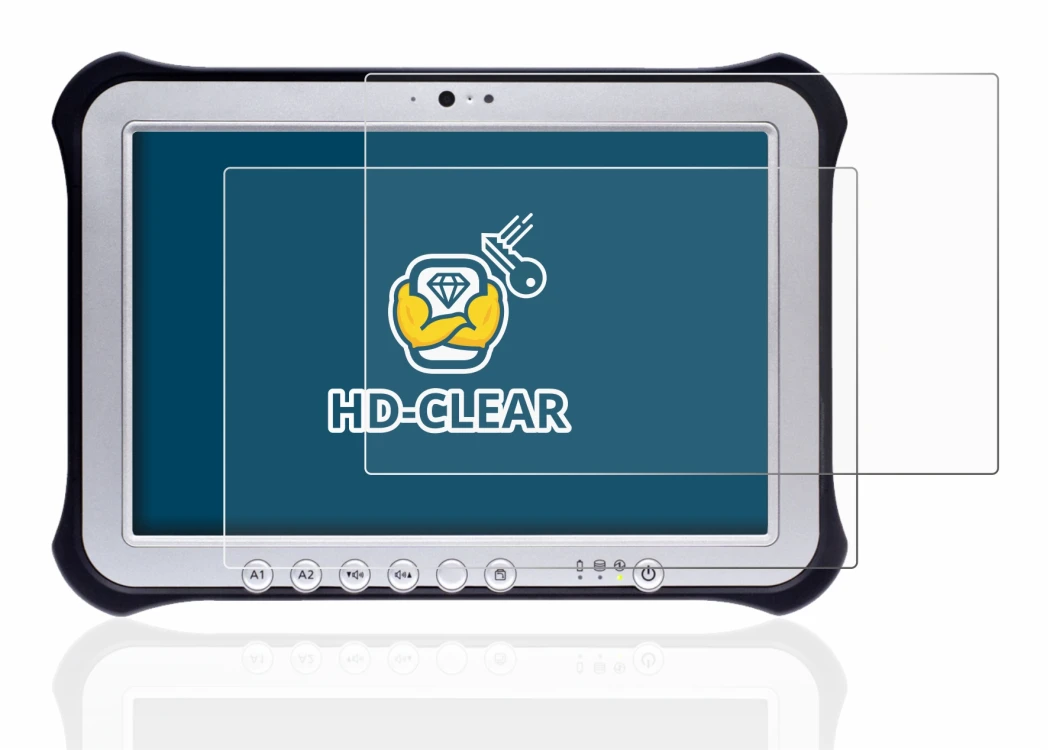 Image of the device Panasonic Toughpad FZ-G1 with a wide variety of screen protectors.