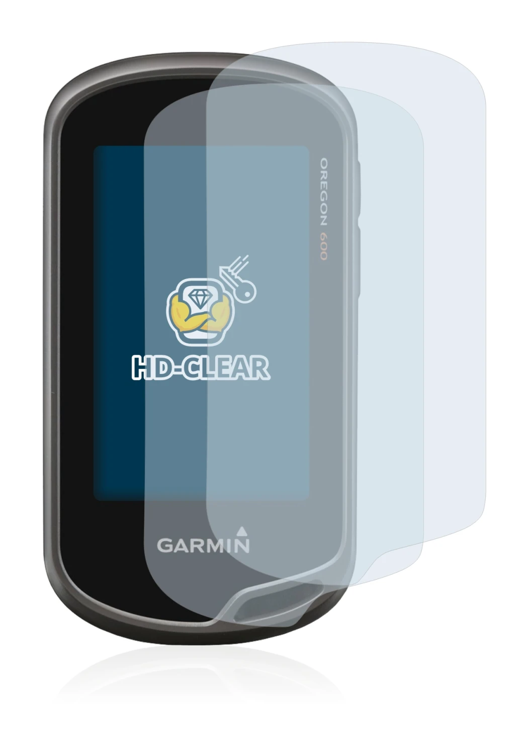 Image of the device Garmin Oregon 650 with a wide variety of screen protectors.