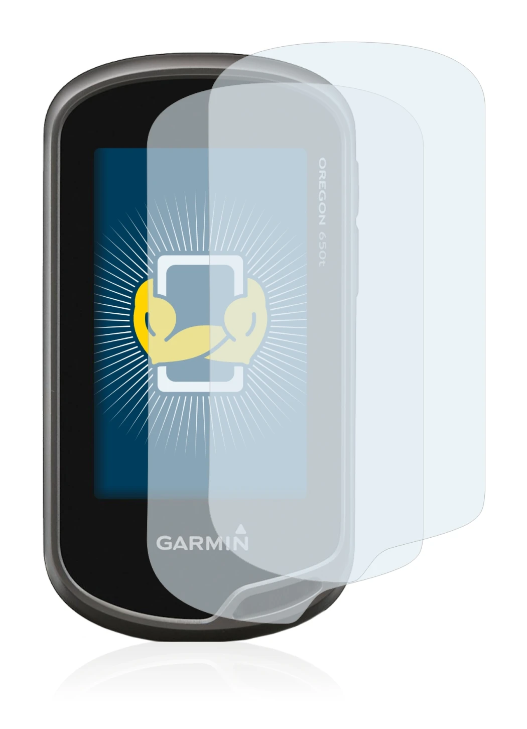 Image of the device Garmin Oregon 650t with a wide variety of screen protectors.