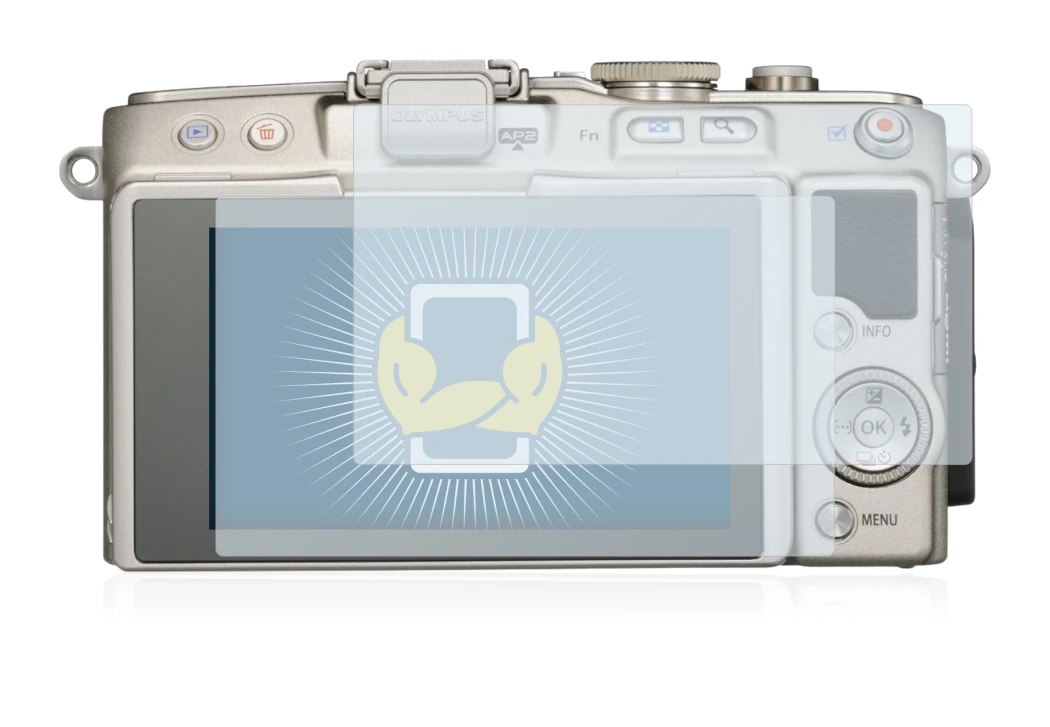 Image of the device Olympus PEN E-PL6 with a wide variety of screen protectors.