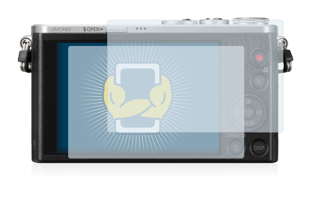 Image of the device Panasonic Lumix DMC-GM1 with a wide variety of screen protectors.