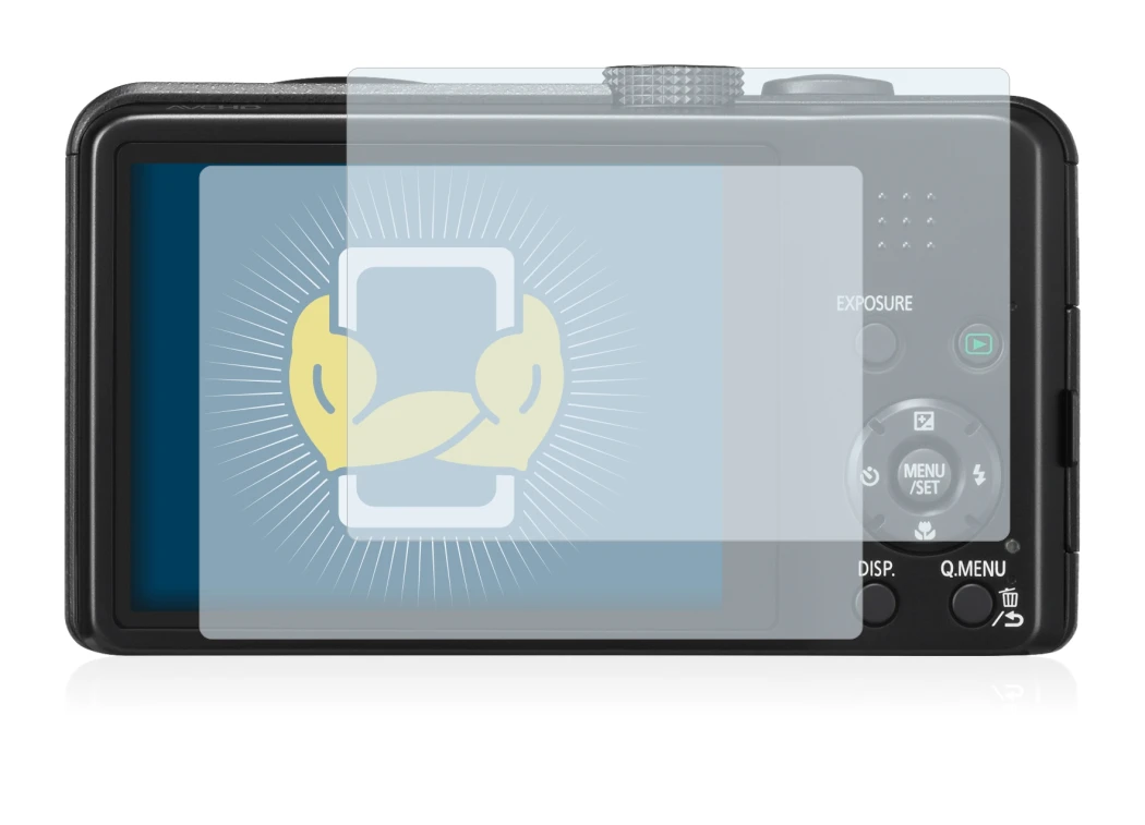Image of the device Panasonic Lumix DMC-TZ35 with a wide variety of screen protectors.