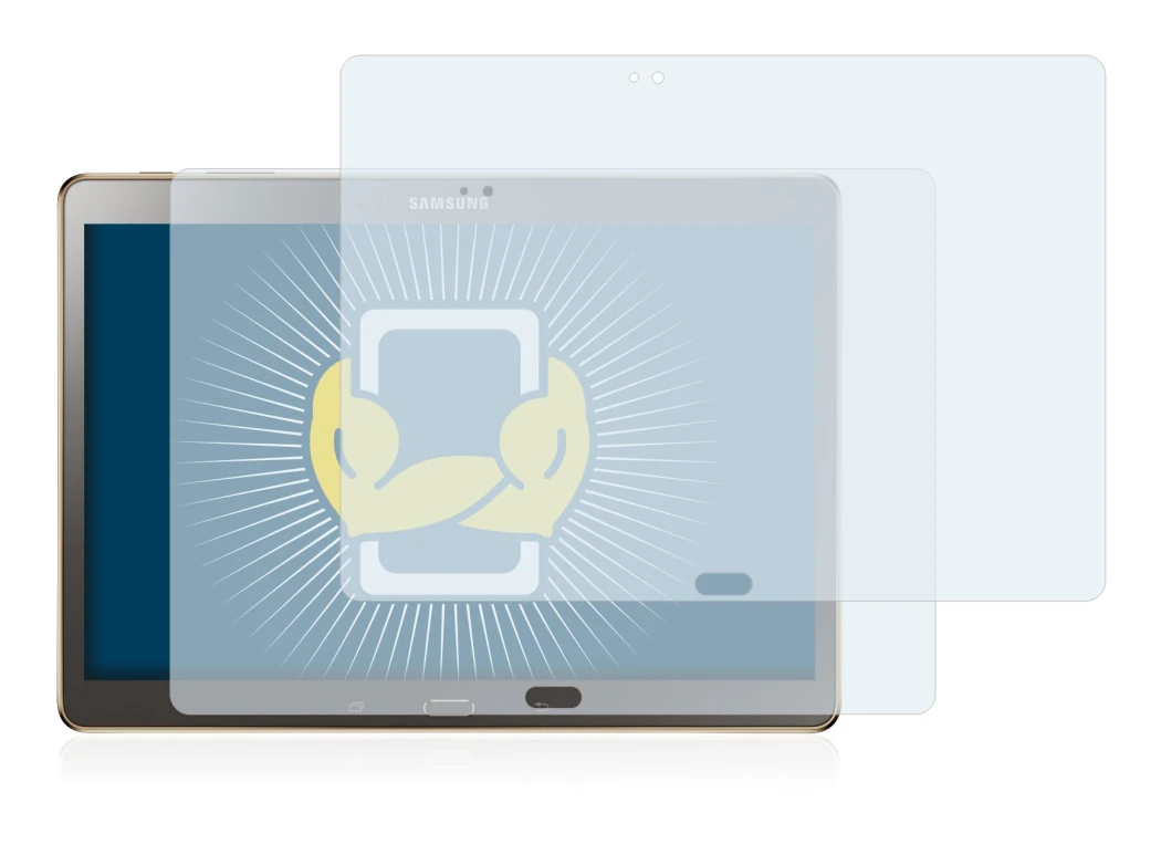 Image of the device Samsung Galaxy Tab S 10.5 SM-T800 with a wide variety of screen protectors.