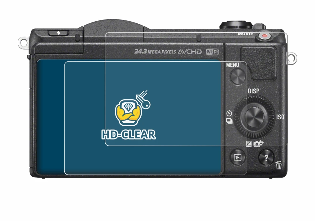 Image of the device Sony Alpha 5100 (DSLR-A5100) with a wide variety of screen protectors.