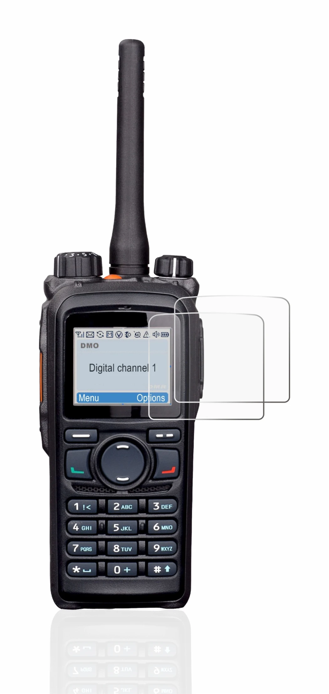 Image of the device Hytera PD785 with a wide variety of screen protectors.