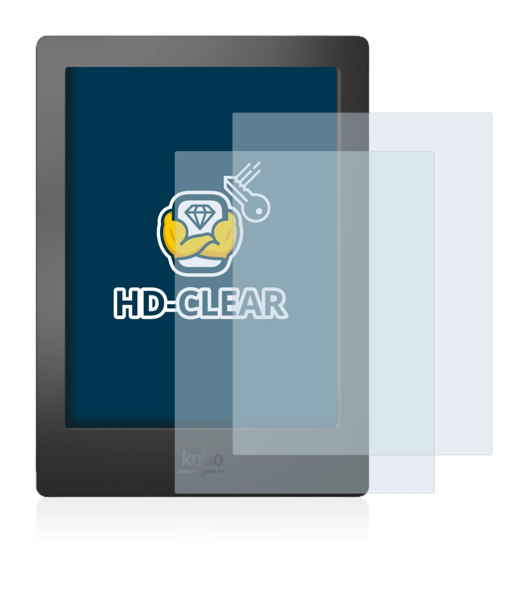 Image of the device Kobo Aura H2O with a wide variety of screen protectors.