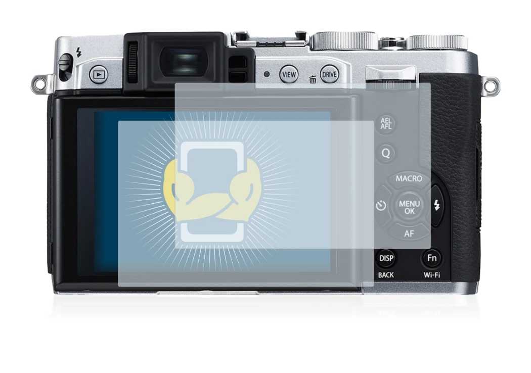 Image of the device Fujifilm X30 with a wide variety of screen protectors.