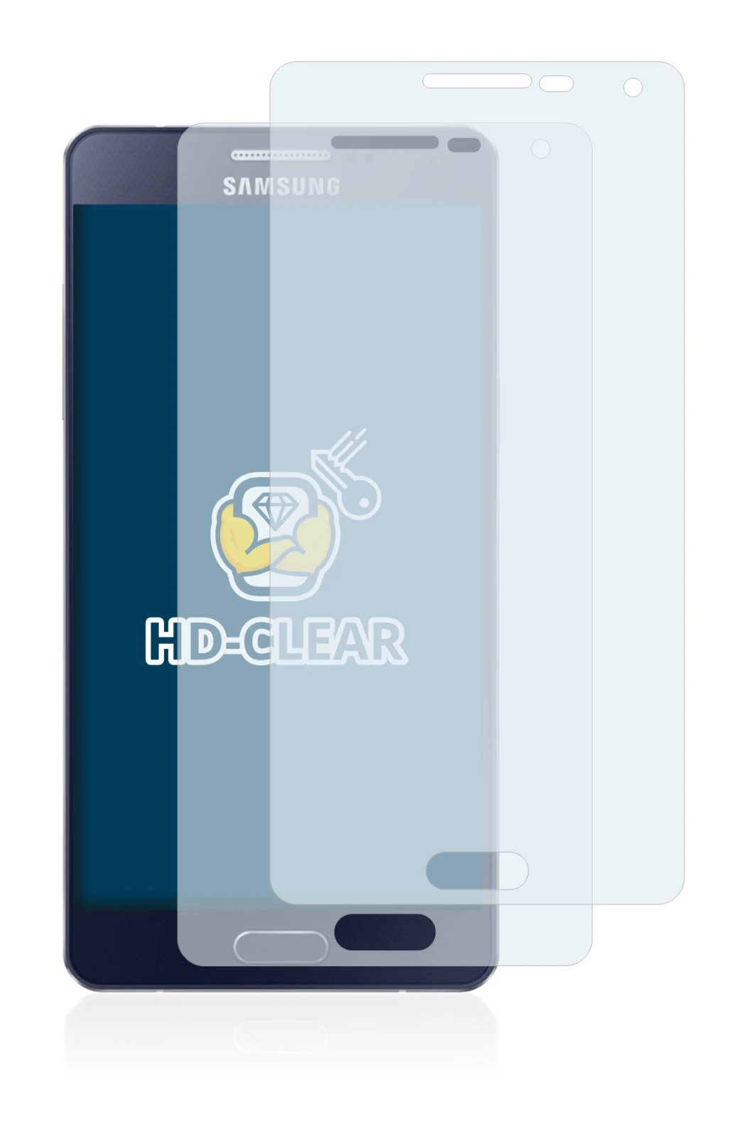 Image of the device Samsung Galaxy A5 2015 with a wide variety of screen protectors.
