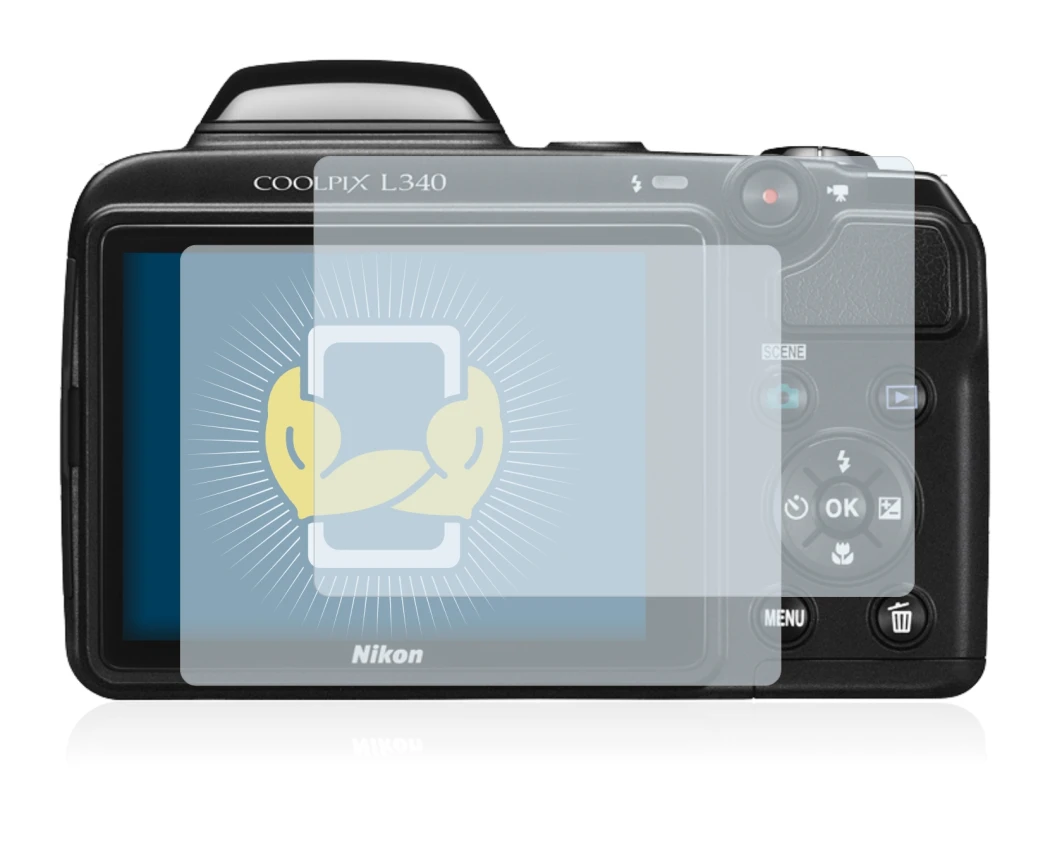 Image of the device Nikon Coolpix L340 with a wide variety of screen protectors.