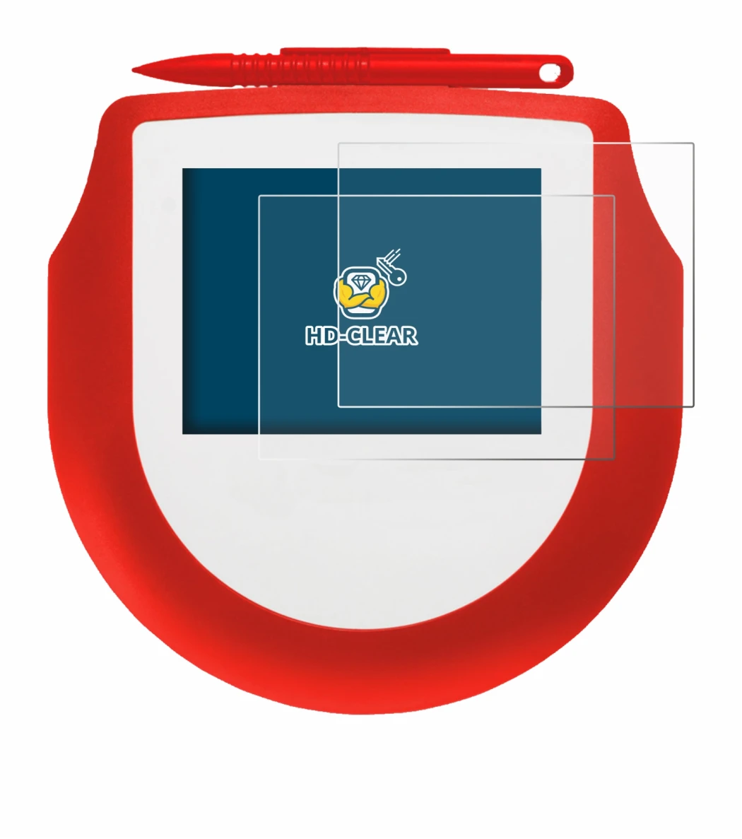 Image of the device Signotec Signature Pad Omega with a wide variety of screen protectors.