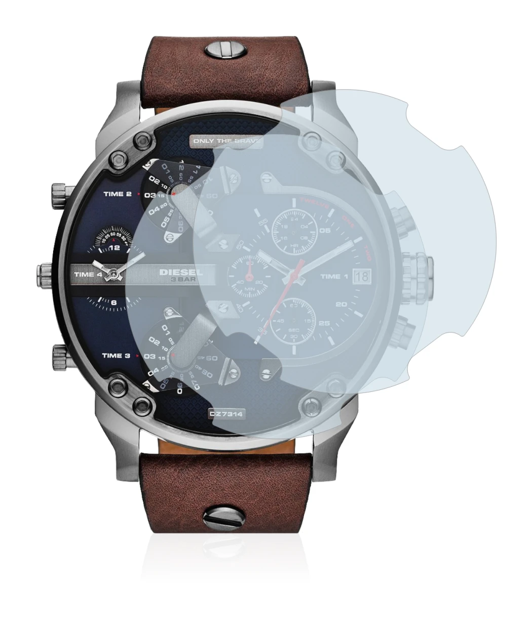 Image of the device Diesel DZ7314 Mr. Daddy with a wide variety of screen protectors.