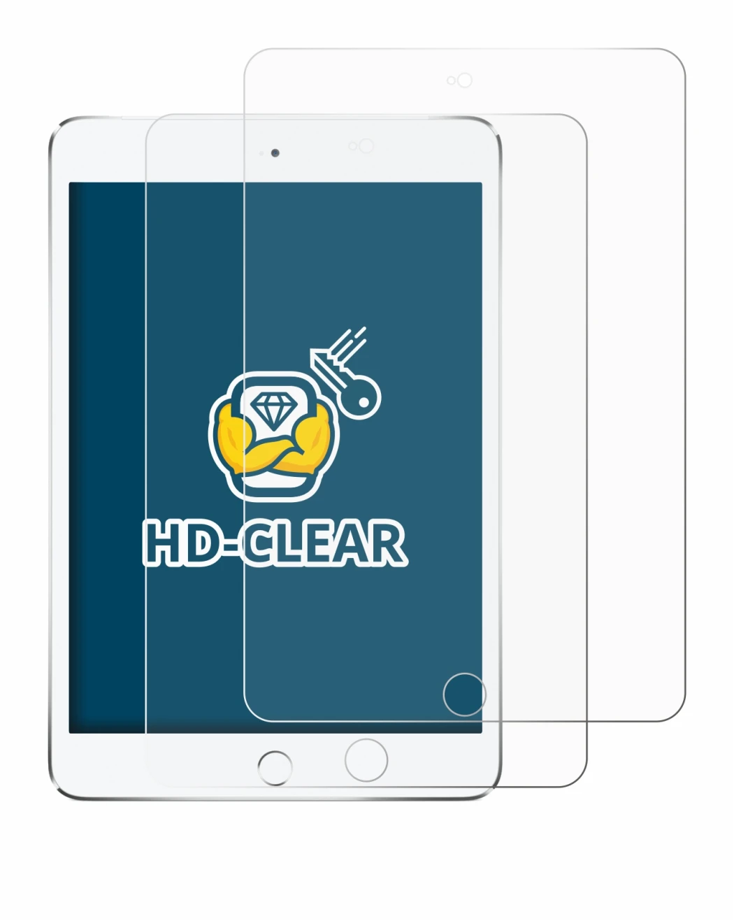 Image of the device Apple iPad Mini 4 2015 with a wide variety of screen protectors.