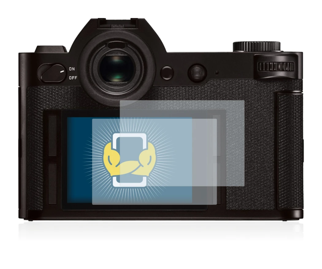 Image of the device Leica SL (Typ 601) with a wide variety of screen protectors.