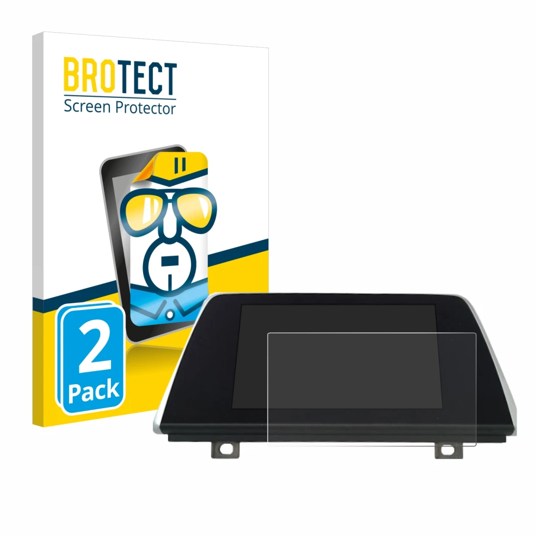 Front side of a product packaging with the brand logo BROTECT. Next to it is the device BMW Professional 6.5