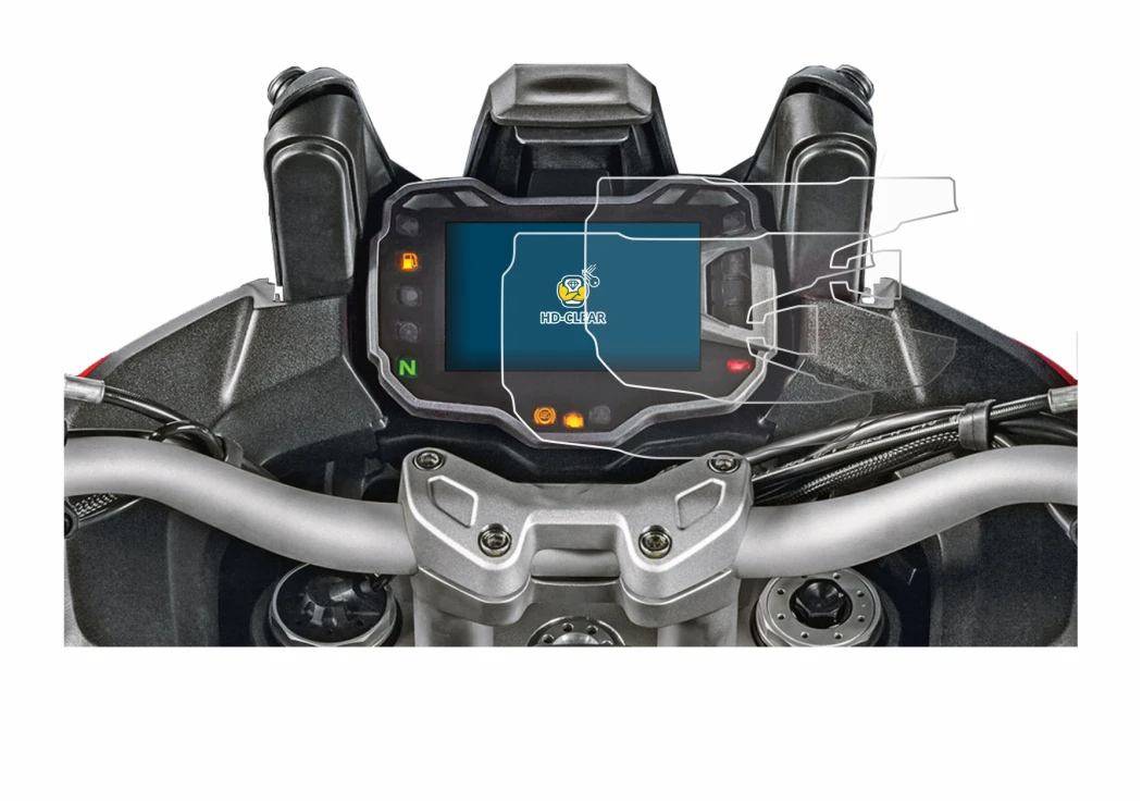 Image of the device Ducati Multistrada 1200 2015+ Speedometer display with a wide variety of screen protectors.