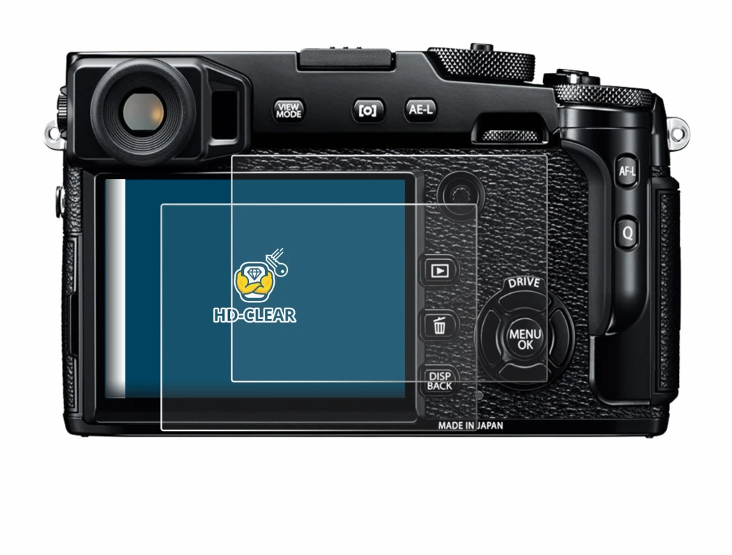 Image of the device Fujifilm X-Pro2 with a wide variety of screen protectors.