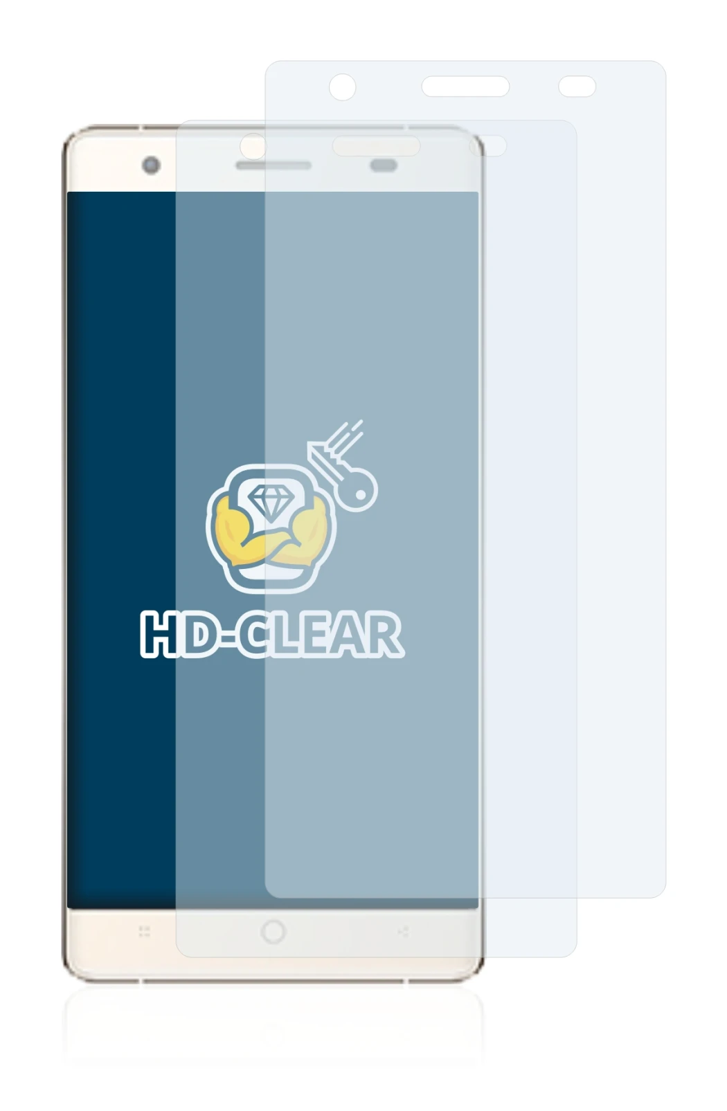 Image of the device Milai M6 with a wide variety of screen protectors.
