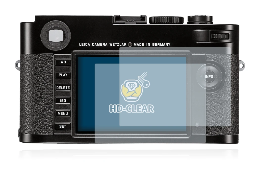 Image of the device Leica M (Typ 262) with a wide variety of screen protectors.