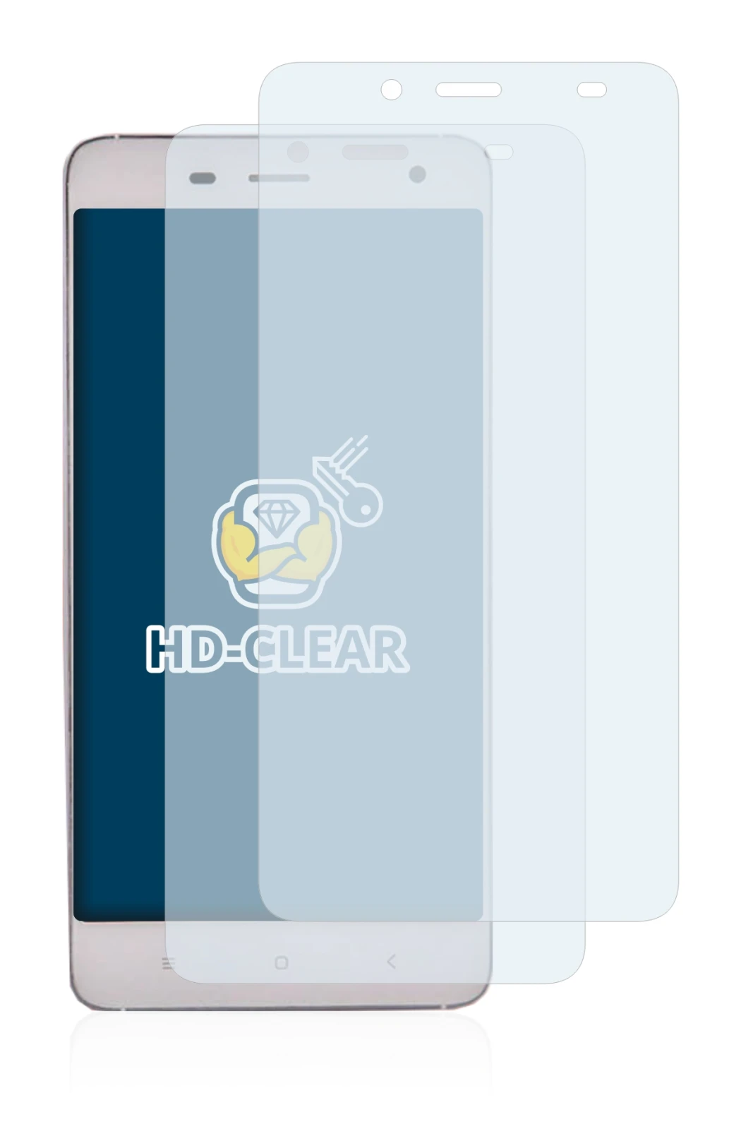 Image of the device Pepsi P1 with a wide variety of screen protectors.