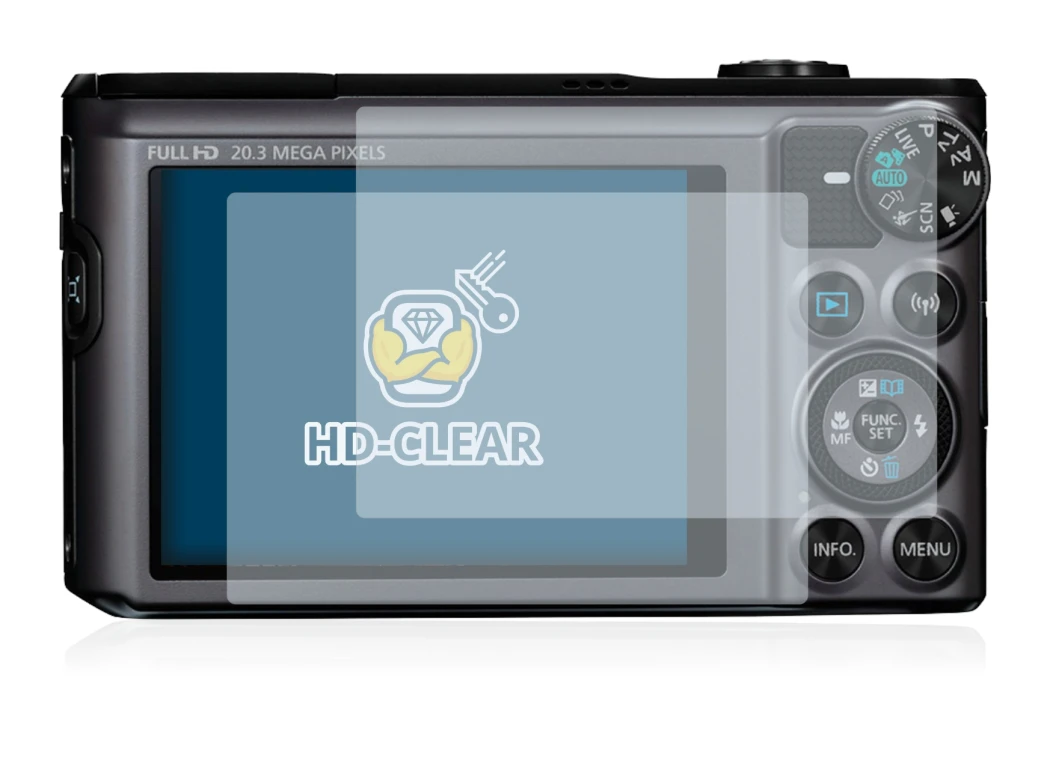 Image of the device Canon PowerShot SX720 HS with a wide variety of screen protectors.