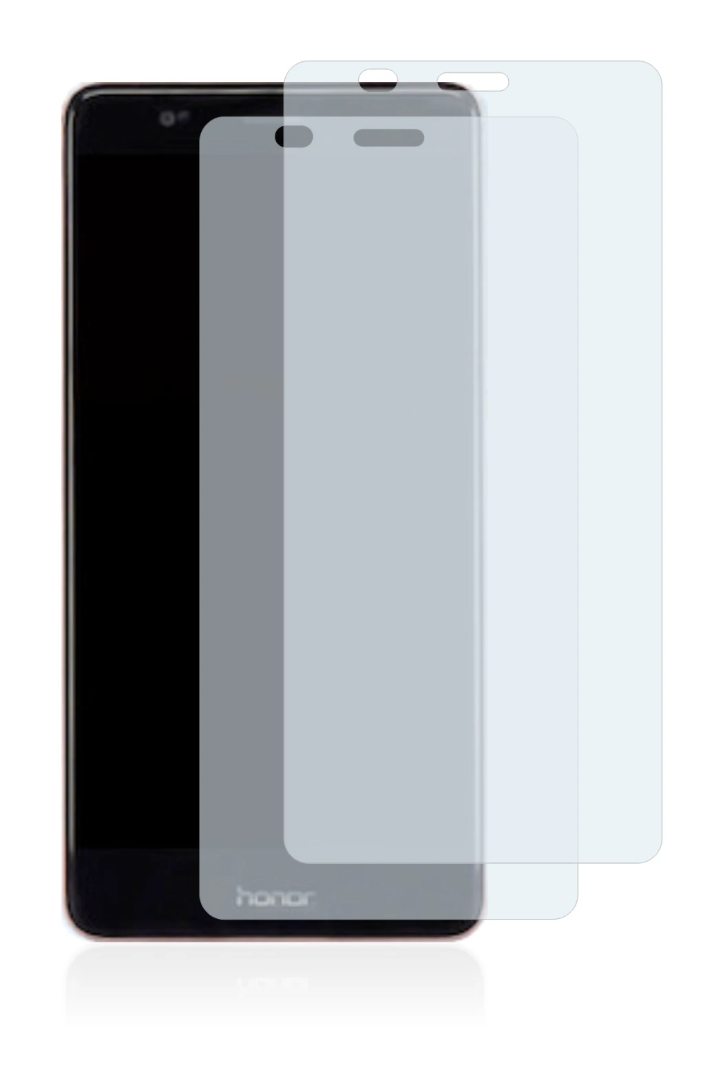 Image of the device Honor V8 with a wide variety of screen protectors.