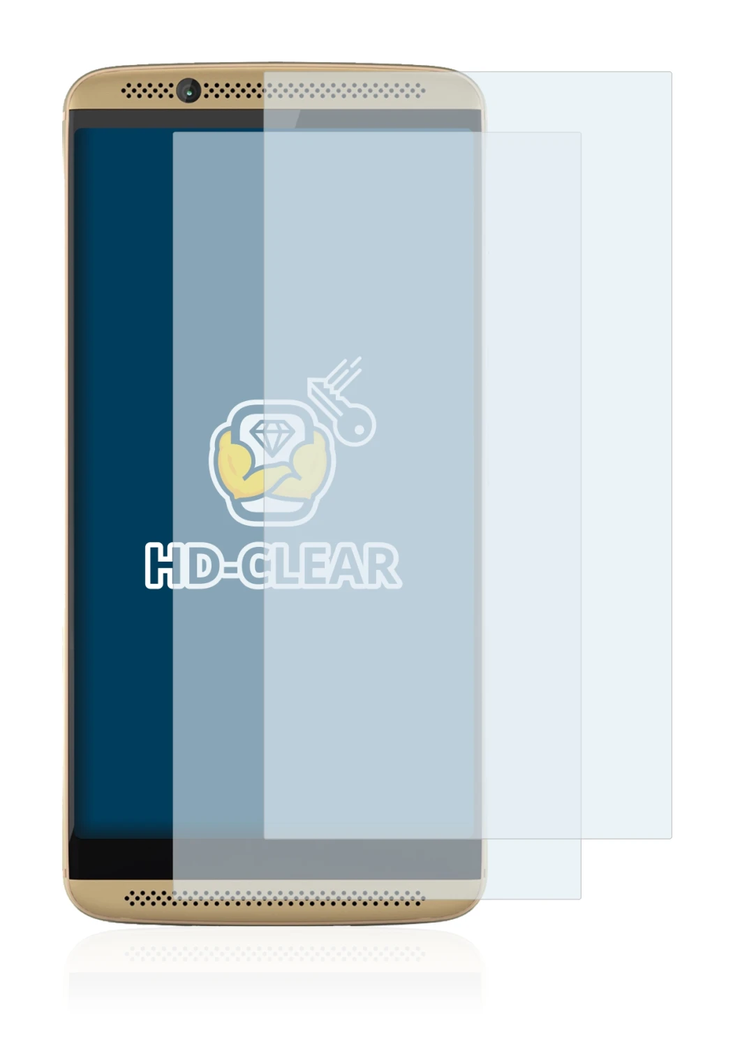 Image of the device ZTE Axon 7 with a wide variety of screen protectors.