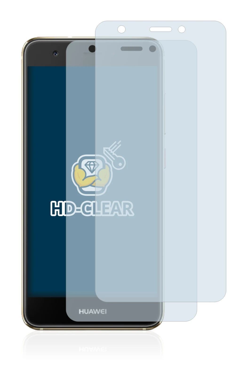 Image of the device Huawei Nova with a wide variety of screen protectors.