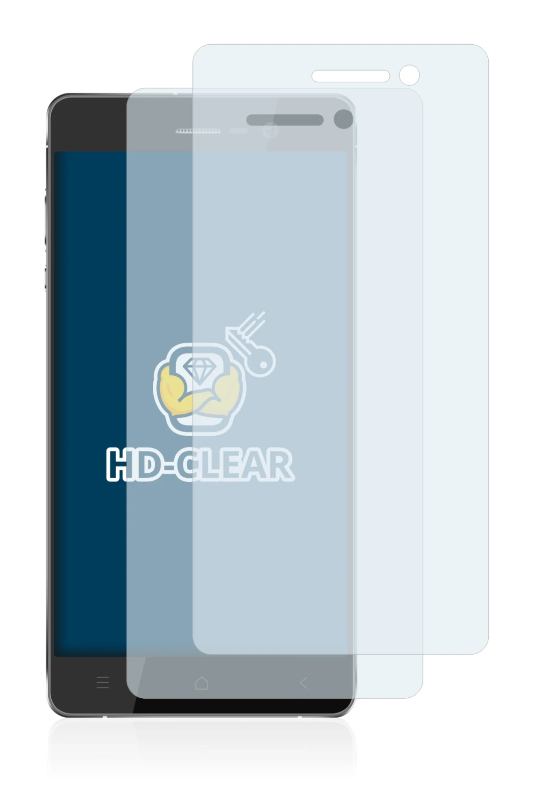 Image of the device Blackview Omega Pro with a wide variety of screen protectors.