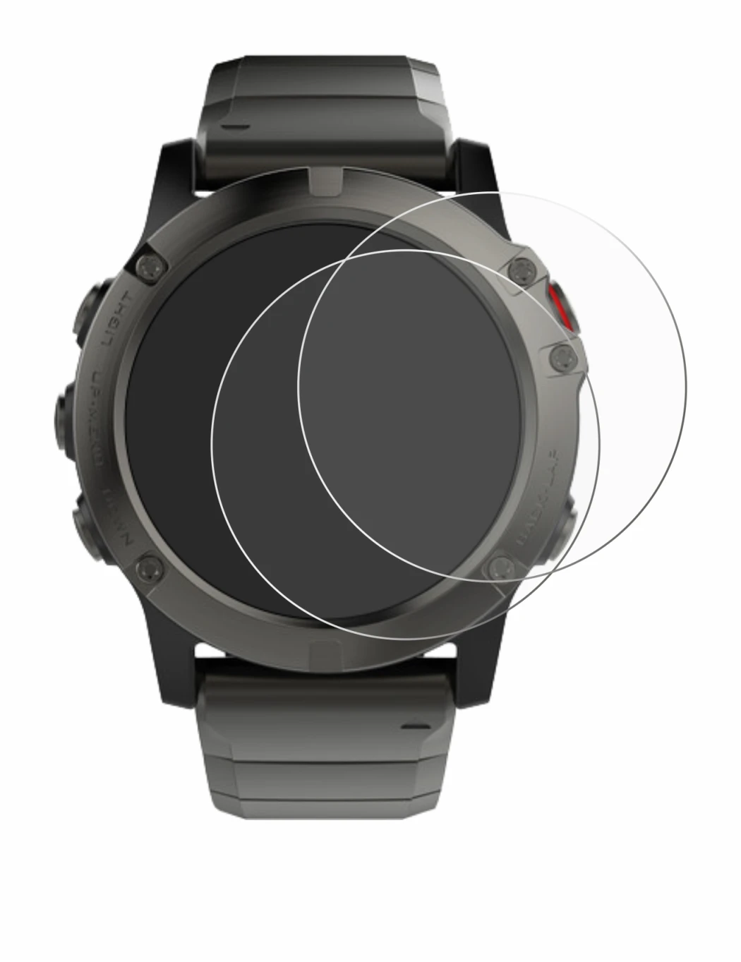 Image of the device Garmin Fenix 5X (51 mm) with a wide variety of screen protectors.