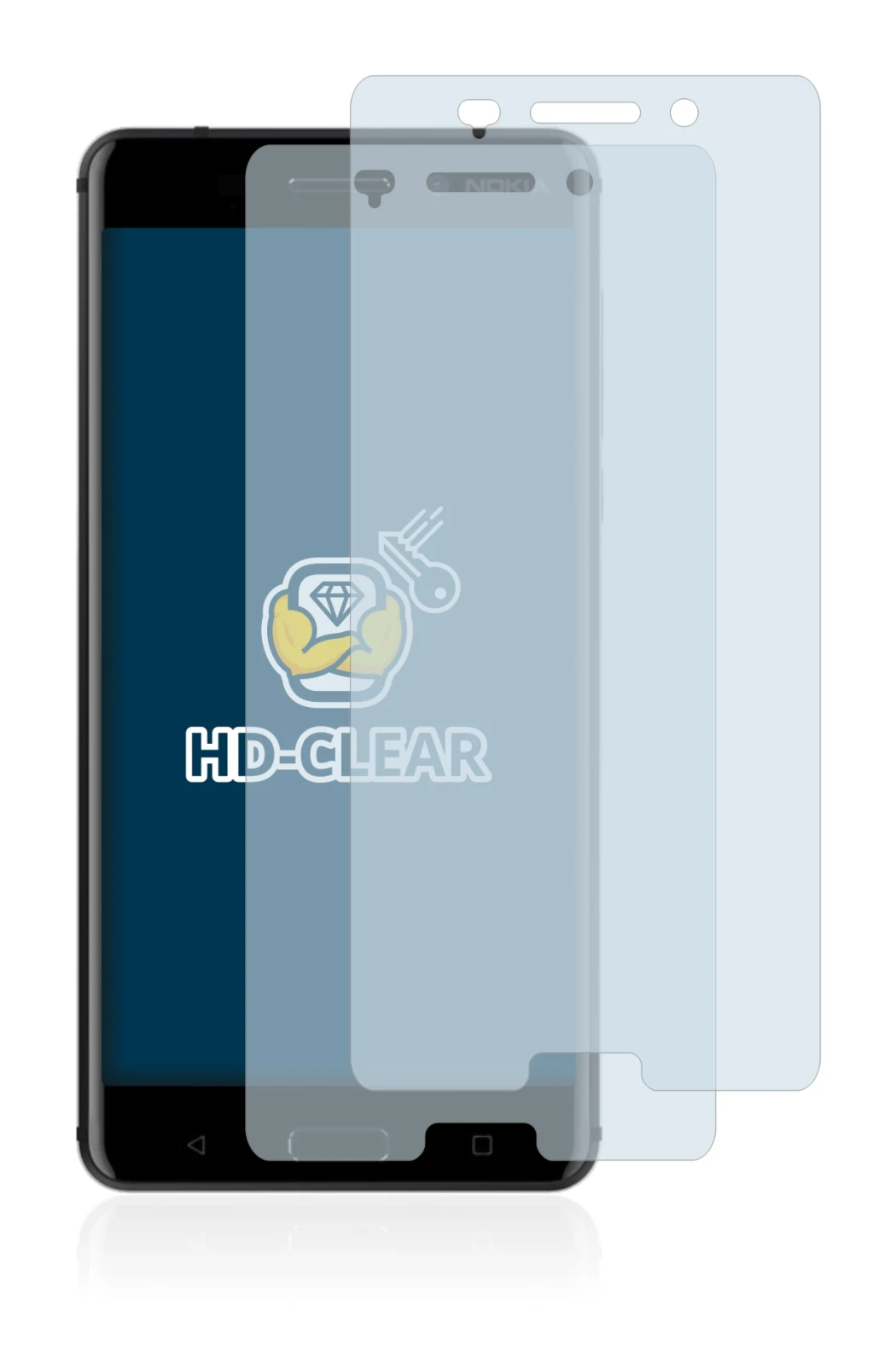 Image of the device Nokia 6 2017 with a wide variety of screen protectors.