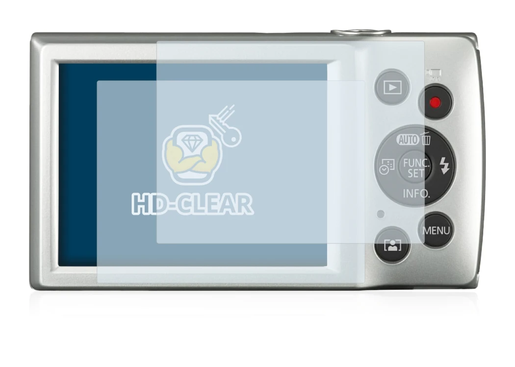 Image of the device Canon Digital Ixus 185 with a wide variety of screen protectors.