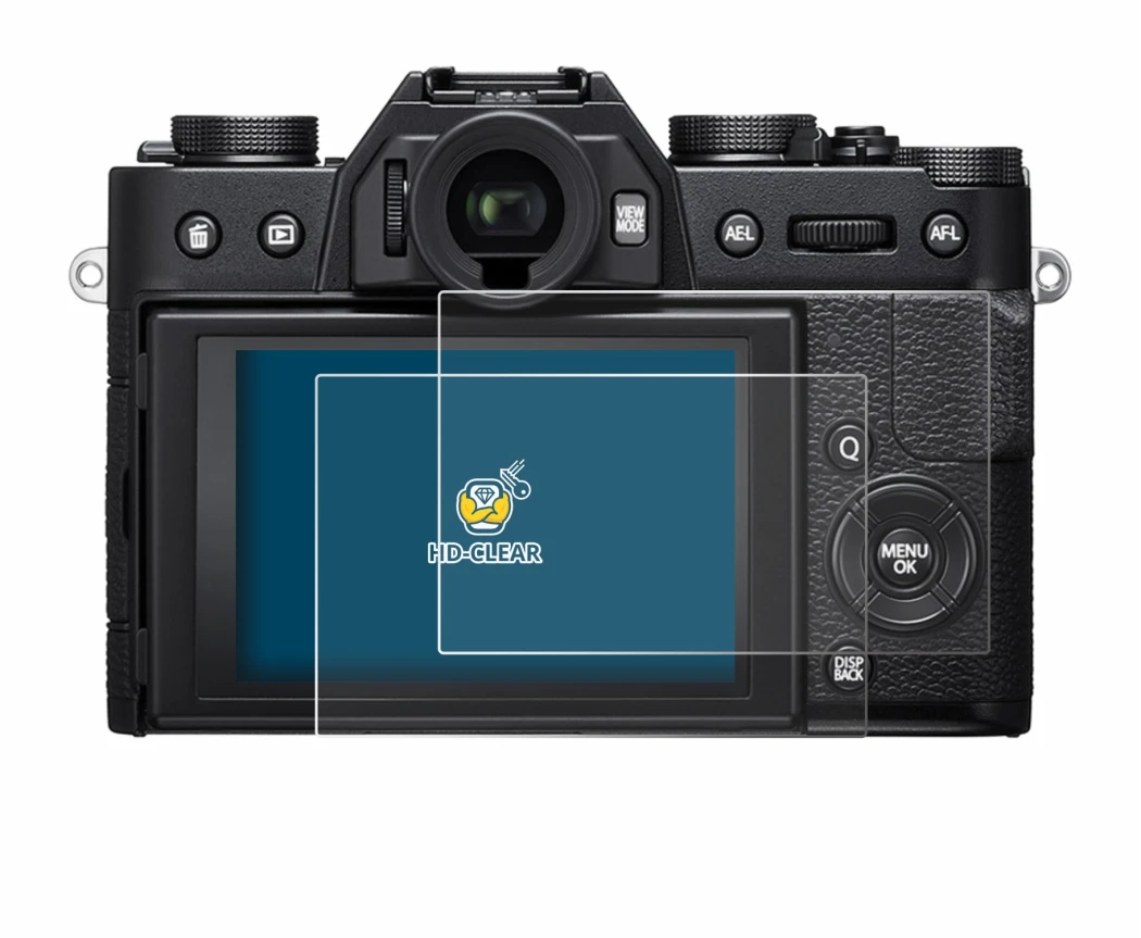 Image of the device Fujifilm X-T20 with a wide variety of screen protectors.